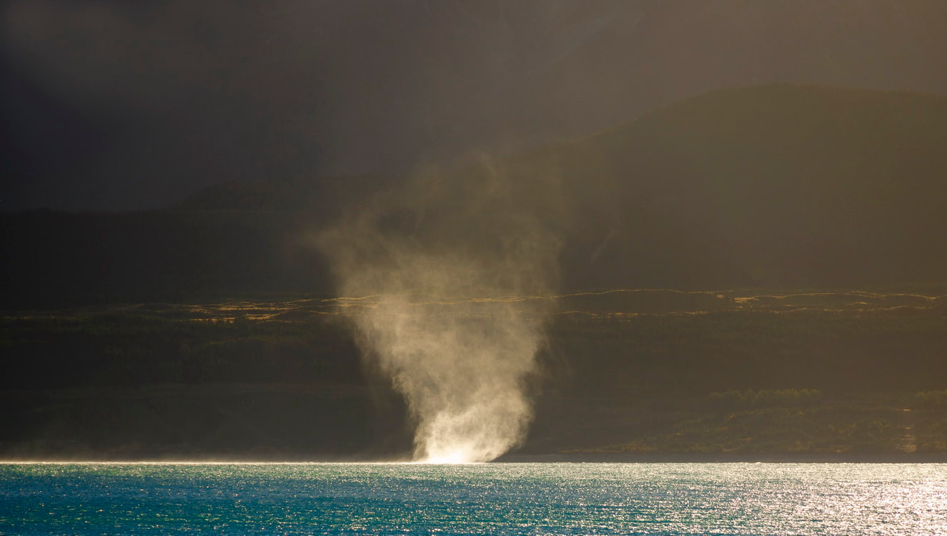 Lake Pukaki Waterspout Landscape Photography